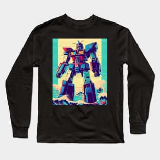 Mechanical Titans: 80s Revival Long Sleeve T-Shirt